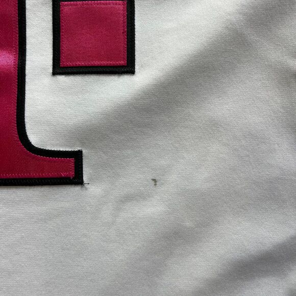 T-Mobile Baseball Jersey Button Up Employee White Pink Stitched Size Large - Picture 6 of 8